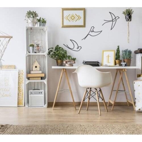 Nt Handmade Decorative Wood Modern pcs set Bird wall Decor wall graphics gráficos de parede настенная графика