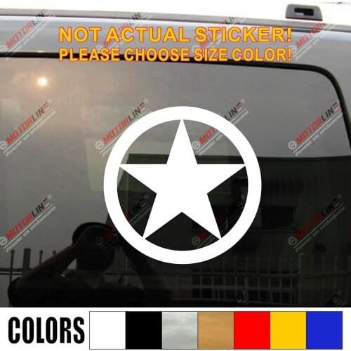 Army Star Vet Veteran WW2 Military Car Decal Sticker Vinyl Window Bumper die cut,choose your size and color