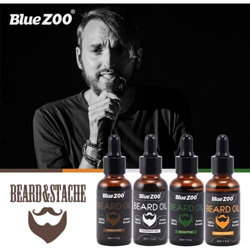 Blue zoo beard oil 30ML 100% Natural Organic Men Face Beard Hair Growth Nourishing Cream BZ020