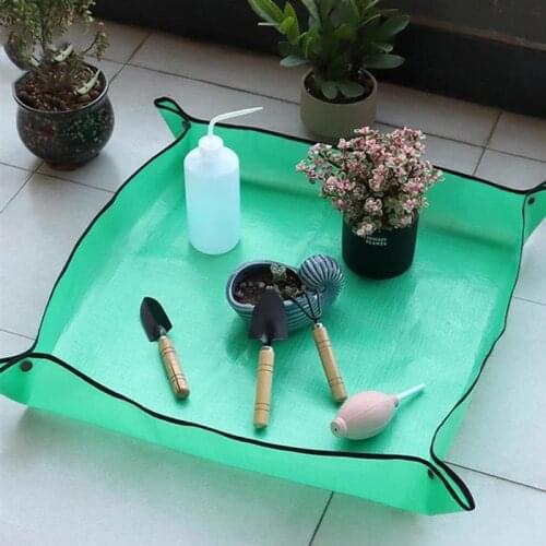 50X50cm Plant Repotting Mat Foldable Gardening Mat Waterproof Potting Mat Indoor Outdoor Plant Gardening Square Mat Yard Tools