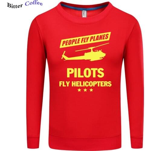 High Quality Hoodies Men pilot fly helicopters O-neck Cotton Men Sweatshirt S-5XL fashion brand clothing Men Hoodies & Sweatshir