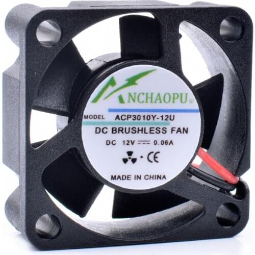 Brand new original ANCHAOPU ACP3010Y-12U 3cm 30mm 3010 30x30x10mm 12V 0.06A router micro cooling fan