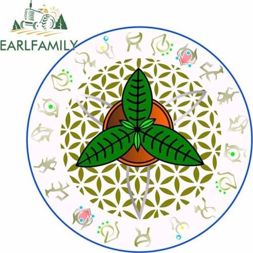 EARLFAMILY 13cm x 12.9cm for Plant Kingdom Vinyl Car Stickers Motorcycle Helmet Personality Air Conditioner Helmet SUV Car Decal