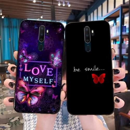 YJZFDYRM Butterfly Soft Phone Case Cover For Oppo A5 A9 2020 Reno2 z Renoace 3pro Realme5Pro