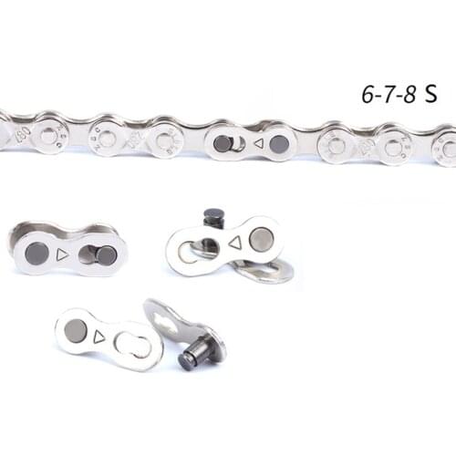 Bike Chain Link Silver Missing Chain Connectors Link Quick Release Chain Master Link Joint Connector Clip Lock Accessories