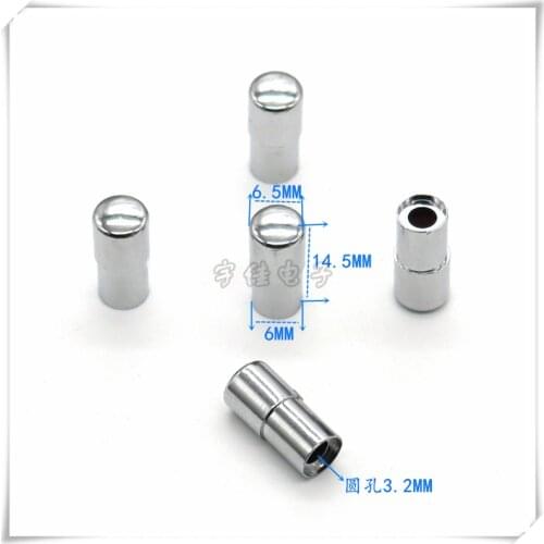 10 Piece 7 * 15mm electroplated button membrane touch switch button cap round hole 3.2mm panel adjustment silver