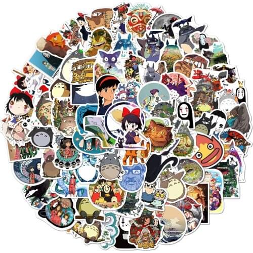 10 Packs/lot Anime Cartoon Hayao Miyazaki Travel lee box waterproof Sticker toy gift
