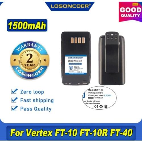100% Original LOSONCOER 1500mAh FNB-41 FNB-42 Battery For Vertex FT-10 FT-10R FT-40 FT-40R FT-50 FT-50R VXA-100 YAESU New NI-MH
