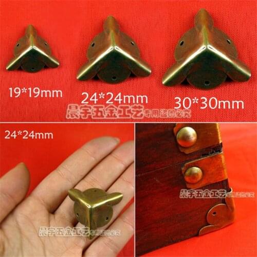 100pcs 24mm Antique Furniture Hardware angle corners wooden gift box sides Ottomans DIY Jewelry Accessories wrap angle Wholesale