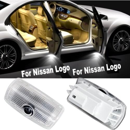 2-4 pcs Car Door Projector Logo Light For Nissan Teana Patrol Wireless Courtesy LED Ghost Shadow Lights Welcome Lamp 12V
