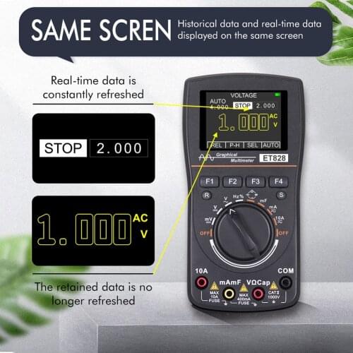 2 In 1 2.4inch Color Screen 1MHz Bandwidth DIY Intelligent Oscilloscope Multimeter HD Electronic Test 2.5Msps Sampling Rate