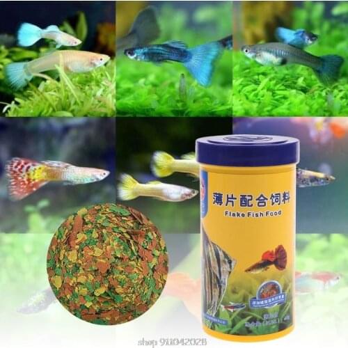 250ml Ornamental Fish Food Goldfish Carp Guppies Small Medium Tropical Fishes Flakes Feed Aquarium Accessory N24 20 Dropship