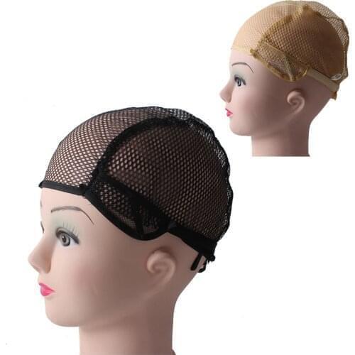 30 pcs/lot Medium Size High Quality Nylon Net Adjustable Wig Cap for Making Wig Adjustable Weave Net Two Color