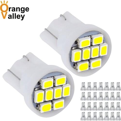 30pcs Super Bright T10 8 LED SMD 194 168 192 W5W 1206 Interior Light Super Bright Auto 7 Colors Styling Bulbs Wedge Lamp 12V