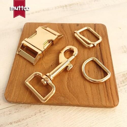 50sets/lot (metal buckle+adjust buckle+D ring+metal dog clasp/set) Wholesale accessory 25mm metal DIY dog accessories 4 colors