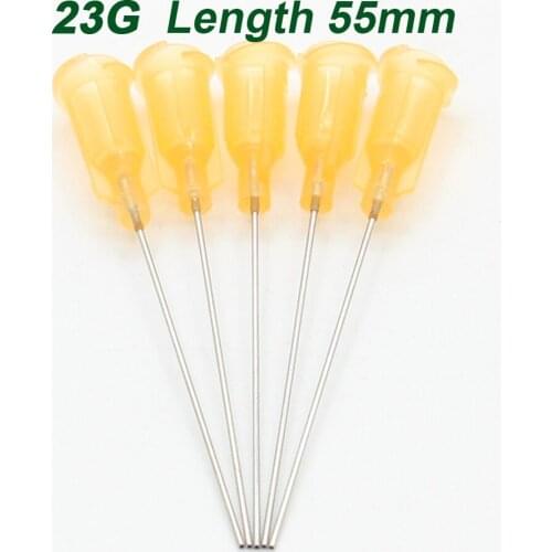 50pcs 23G length 55mm Precision passivated S.S. Dispense Tip with PP Safetylok hub, glue dispenser needles