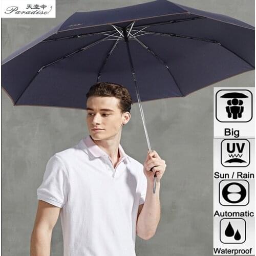 Top Brand Paradise High Quality Automatic Umbrella RainFolding Portable Large Business Parasol Gift Sunscreen Windproof Paraguas