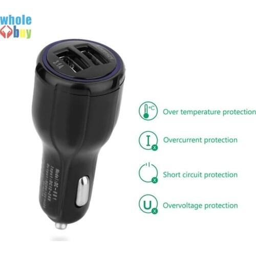 Fast Quick Charge 3.0 Stand Dual USB QC3.0 Car Charger 2.4A for Samsung Galaxy S9 S8 for HTC M9 Nexus 6 LG G4 50pcs/lot