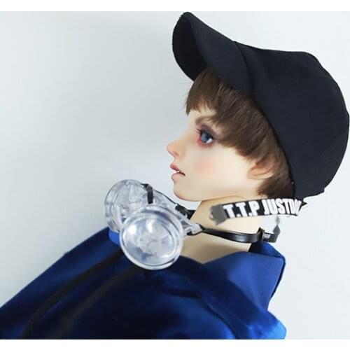 BJD doll hat fits 1/3 1/4 1/6 Uncle size black baidu stereo brim tail letter printed hat baseball cap doll accessories