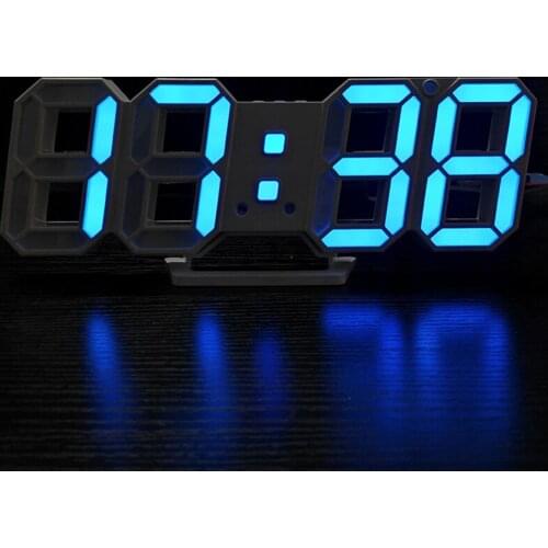 Plug-in LED Digital Clock for Desktop Walls Decorative Wall Clock Time Date Alarm Clock Home Decoration Bedroom Gym Wall hanging