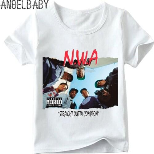 Children NWA Straight Outta Compton T shirt Summer Baby Boys/Girls Band Hip Hop Short Sleeve Tops Kids Casual T-shirt,ooo558