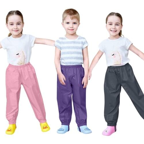 New 2021 Waterproof Overalls Children Waterproof Rain Pants Baby Boys Girls Overalls Fashion Kids Overalls Child Trousers L3