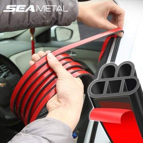 Double Layer Rubber Car Door Seal Strips Thicken Upgraded Sealing Stickers for Soundproof Waterproof Dustproof Auto Door Fillers