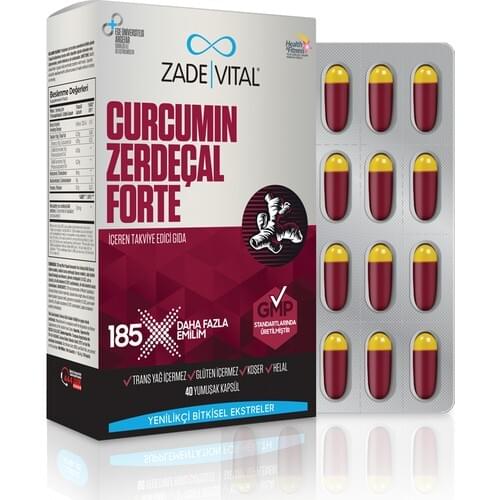 Vital Curcumin Forte-Turmeric 1000 mg Capsules of 40-185 more absorption