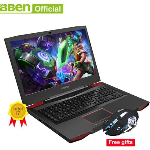 BBEN G17 17.3 inch Gaming Laptop i7 cpu GDDR5 NVIDIA GTX1060 Windows10 DDR4 32GB+512GB SSD+1TB HDD RGB Mechanical Keyboard