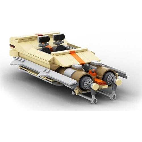 MOC WW-25L Air Speeder Airship Building Blocks Set For Space Wars Flying Vehicle Model Assemble Toys For Children Birthday Gifts