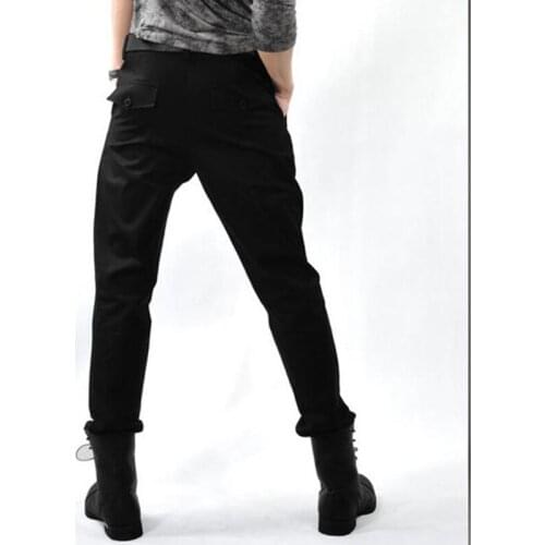 Korean version of the new fashion mens mens feet harem pants personality mens pants boots pants casual pants large size breec