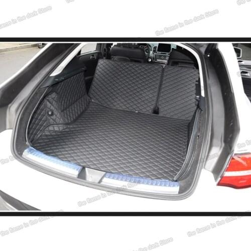Lsrtw2017 leather car trunk mat cargo liner for Mercedes-Benz GLE320 gle coupe GLE400 GLE450 GLE500 GLE350D 2016 2017 2018 C292