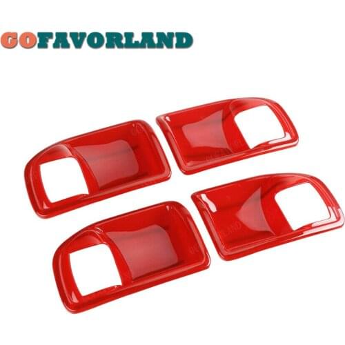 Red ABS Interior Door Handle Bowl Cover Trim For 4 door For Jeep Wrangler JK 2007 2008 2009 2010 2011 2012 2013 2014 2015