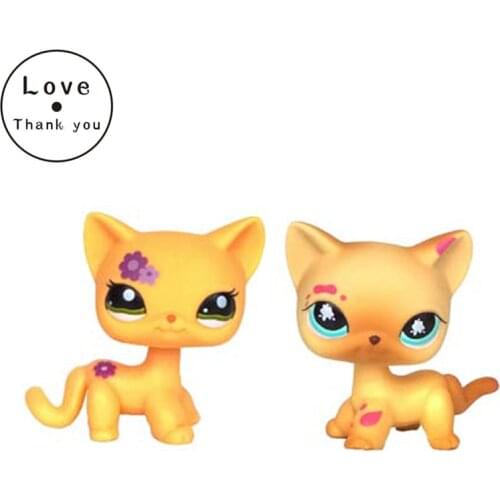 Lps cat pet shop toys Short Hair Cat #1962 Blue Eyes Kitty #816 Old style Animal Collections Without Magnet