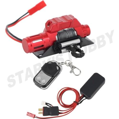 RC Metal Automatic Simulated Winch Remote Controller for 1/10 RC Crawler Axial SCX10 90046 Traxxas TRX4 Redcat GEN8 CC01 TF2 D90