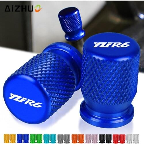 Motorcycle Accessories FOR YAMAHA YZFR6 YZF-R6 1999-2020 2019 2018 2017 Tire Valve Air Port Cover Caps CNC Aluminum YZF R6 LOGO