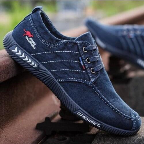 Men shoes 2020 spring men canvas shoes flat casual shoes lace up comfortable breathable shoes man flats size 39 - 45