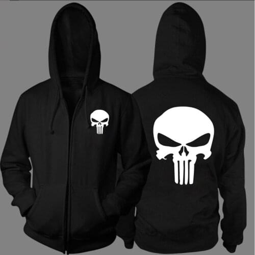 Autumn Spring Goth Hoodie skull Women Hoodie Men High Quality Cotton Hoodies High Street Washed Sweatshirts Men
