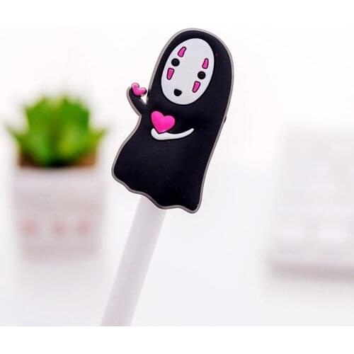 80 Pcs South Korea Stationery Lovely Hayao Miyazaki Cartoon Neutral Pen Spirited Away Creative Men Without A Cartoon Face