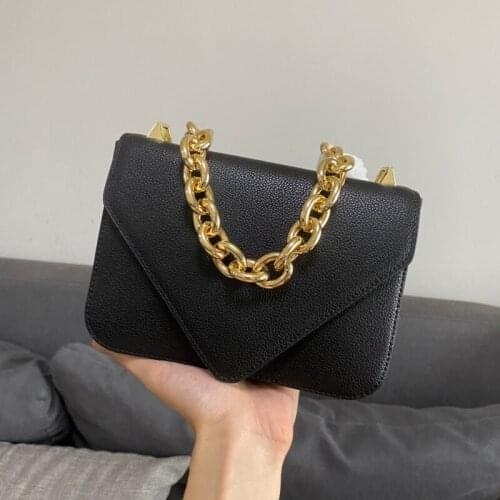 2021 Summer New high-end leather Designer lychee pattern Handbag fashion all-match Messenger bag metal chain handbag Female Bag
