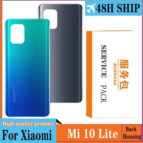 Original Battery Cover for Xiaomi Mi 10 Lite Glass Back housing Replacement Repair Parts Apply to Xiaomi Mi 10 Lite