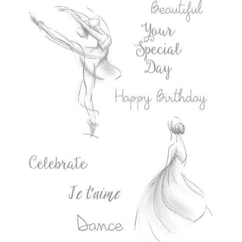 Girl Transparent Clear Silicone Stamp/seal for DIY Scrapbooking/photo Album Decorative Clear Stamp Sheets A770