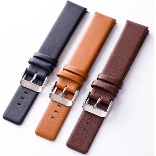 BEAFIRY Genuine Leather 20mm 22mm Quick Release Watch Band Strap Black Brown Watchband for huawei samsung Men Women Sports Belt