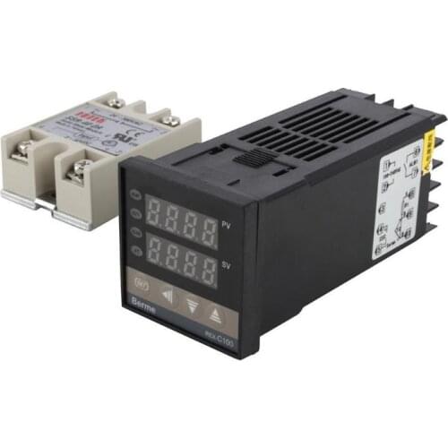 REX-C100 Temperature Controller With Thermocouple Digital PID Temperature Controller REX-C100