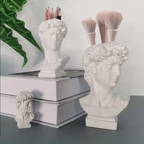 Greek Mythology Figurine David Head Portraits Bust Mini Resin statues et sculptures Modern Art Desk Accessories Home Room Decor
