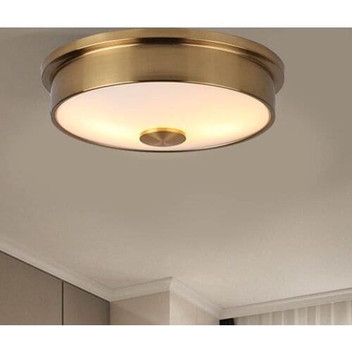 Led light Hotel Living room ceiling light Aisle Bedroom Balcony Round Modern Simple Glass Iron lamp