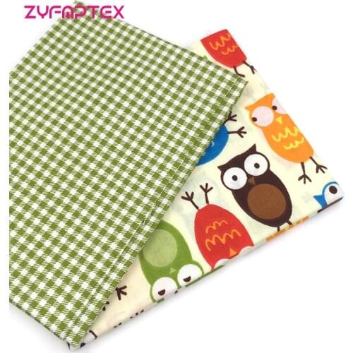 ZYFMPTEX 2Pcs/Lot 50x50cm Cotton Fabric Sewing Quilting Patchwork Quilts Tissue Pillow Baby Dress Bedding Tecidos DIY Doll Cloth
