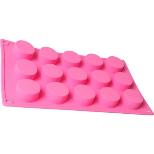 15holes Round Shape Cake Mold Soap Molds for Soap Making Silicone Mold For Chocolate Dessert Mould DIY Cake Decorating Tools