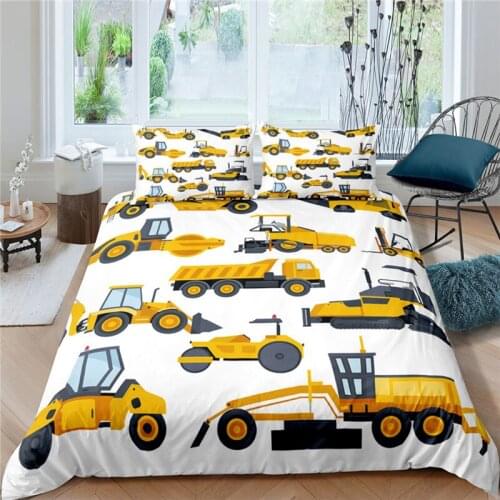 Luxury 3D Cartoon Game Car Print 2/3Pcs Kids Bedding Set Comfortable Duvet Cover Pillowcase For Boy Home Textile Queen/King Size
