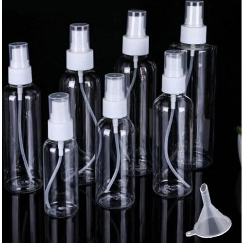 20 pcs spray bottle refillable bottles 10ml 30ml 50ml 100ml 200ml atomizer for perfume storage container Travel sub bottling
